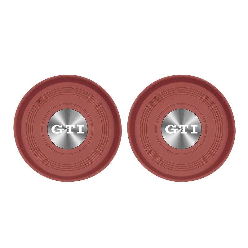 2Pcs Car Anti-Slip Silicone Coaster Auto Water Cup Pads For Volkswagen VW Arteon Caddy Magotan CC Teramont Touran T-Cross PassatNI7
