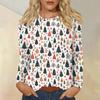 Long Sleeve Shirts For Women Cute Christmas Day Print Graphic Tees Blouses Casual Plus Size Basic Tops Pullover