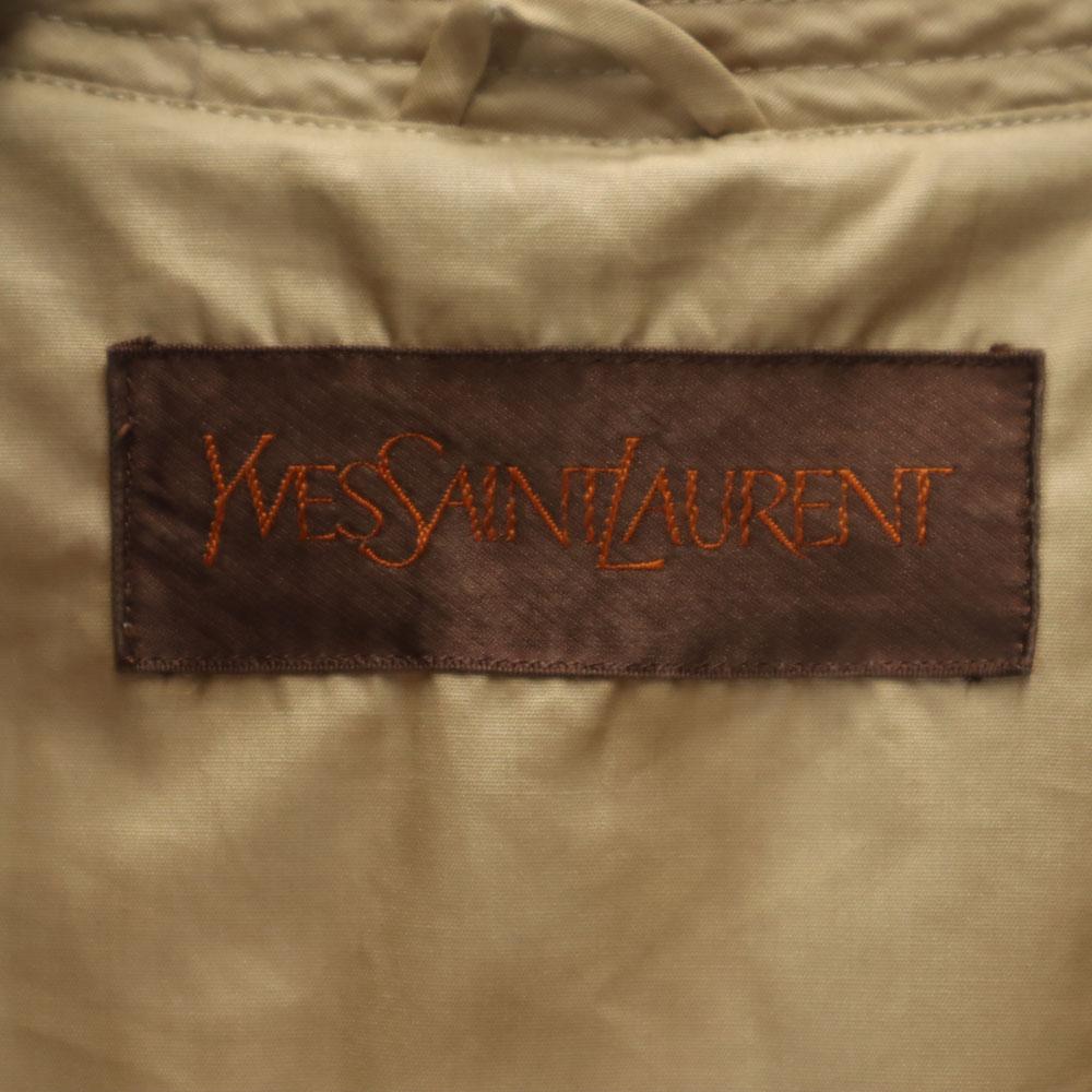 Yves Saint Laurent Пальто женское б/у 80-х 90-х годов, старый крой, длинный рукав, воротник из нержавеющей стали