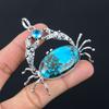 Подвеска с драгоценным камнем Turquosie, твердая подвеска из стерлингового серебра 925 пробы, ювелирное изделие, подарок для унисекс LG-004