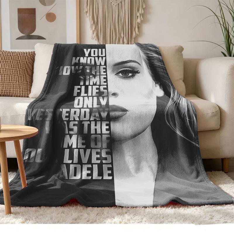 adele Soft and comfortable flannel Suitable for sofas living rooms outdoor camping travel and also makes a great anniversary gif