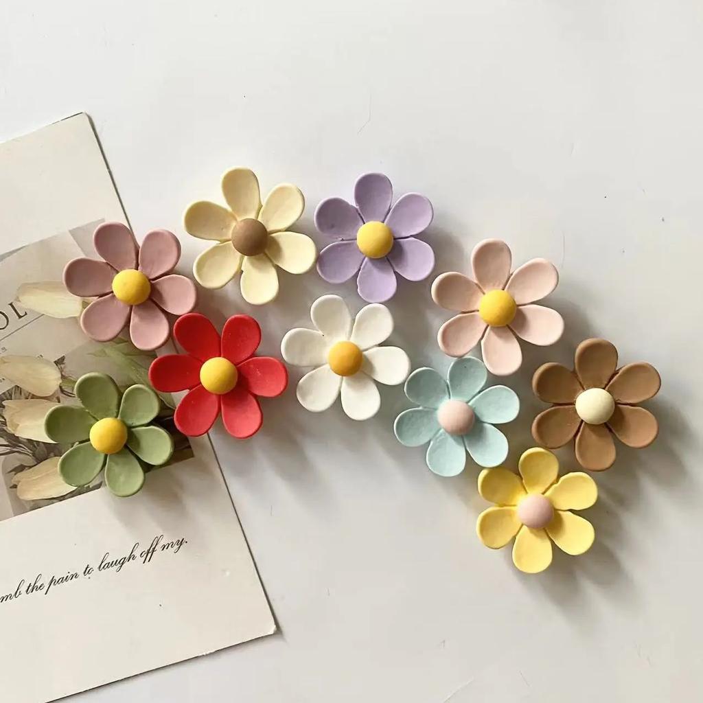 10 красочных пятилепестковых цветочных наклеек на холодильник из смолы, домашний декор, магнит, подарок