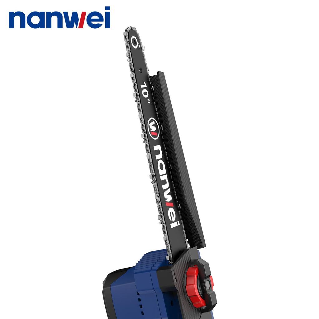 NANWEI 10-inch Electric Chain Saw 6500 Rpm, Speed 9 m/s,Manual  Pressing