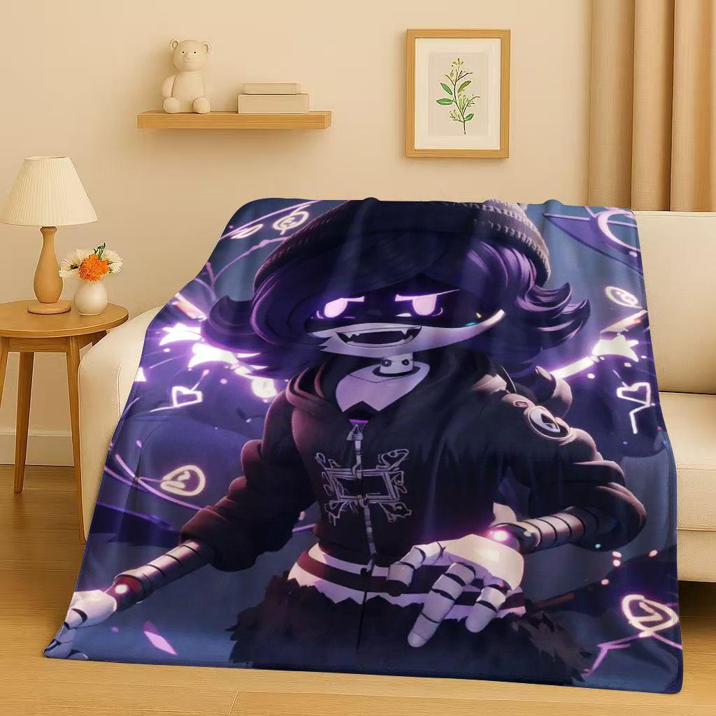 HD Cartoon Murder Drones V Uzi J Robot Flannel Blanket,Ultra Soft Warm Plush Throw for Home Bedroom Bed Sofa Cover Picnic Kids