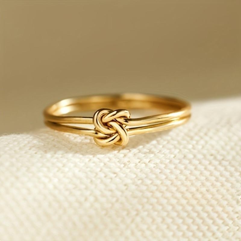Женское модное и персонализированное кольцо-узел, креативного дизайна, подходящее для повседневного и простого стиля как мужчин, так и женщин.