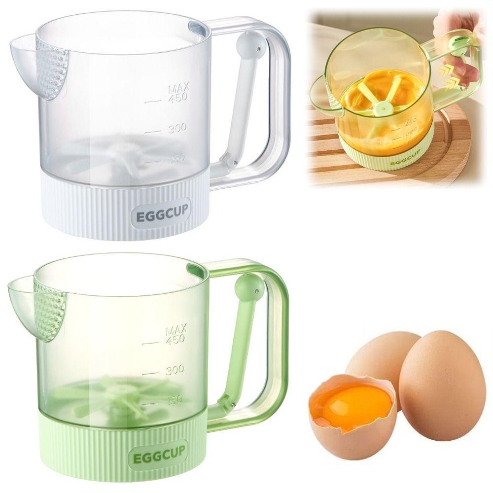 Clear Scale Egg Beating Cup Semi-Automatic Kitchen Stirring Bottle Kitchen Accessories
