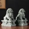 2 Pieces Lion Statues Fish Tank Decoration Craft Present Desktop Ornament for Cabinet