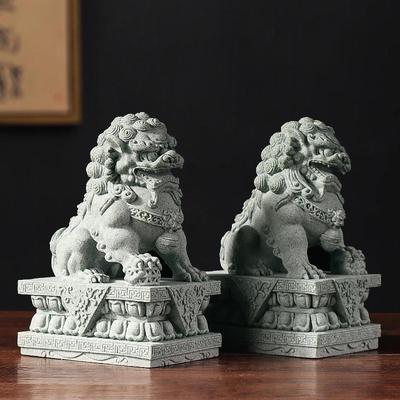 2 шт. Статуи льва, украшение для аквариума, подарок, настольное украшение для шкафа