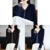 Andy Plush Knit Cardigan For Women With Vneck And Long Sleeves For Casual Wear