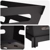 Fire Pit Black 40 x 40 x 20 cm Steel