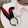 White Bunny Ears Headband Long Plush Rabbit Ear Hair Hoop Halloween Cosplay Costume Accessory Party Wear