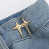 1 Pair Cross Star Waist Buckle Buckle Detachable No Nail No Stitch Waist Button Waist Circumference Change Waist Artifact