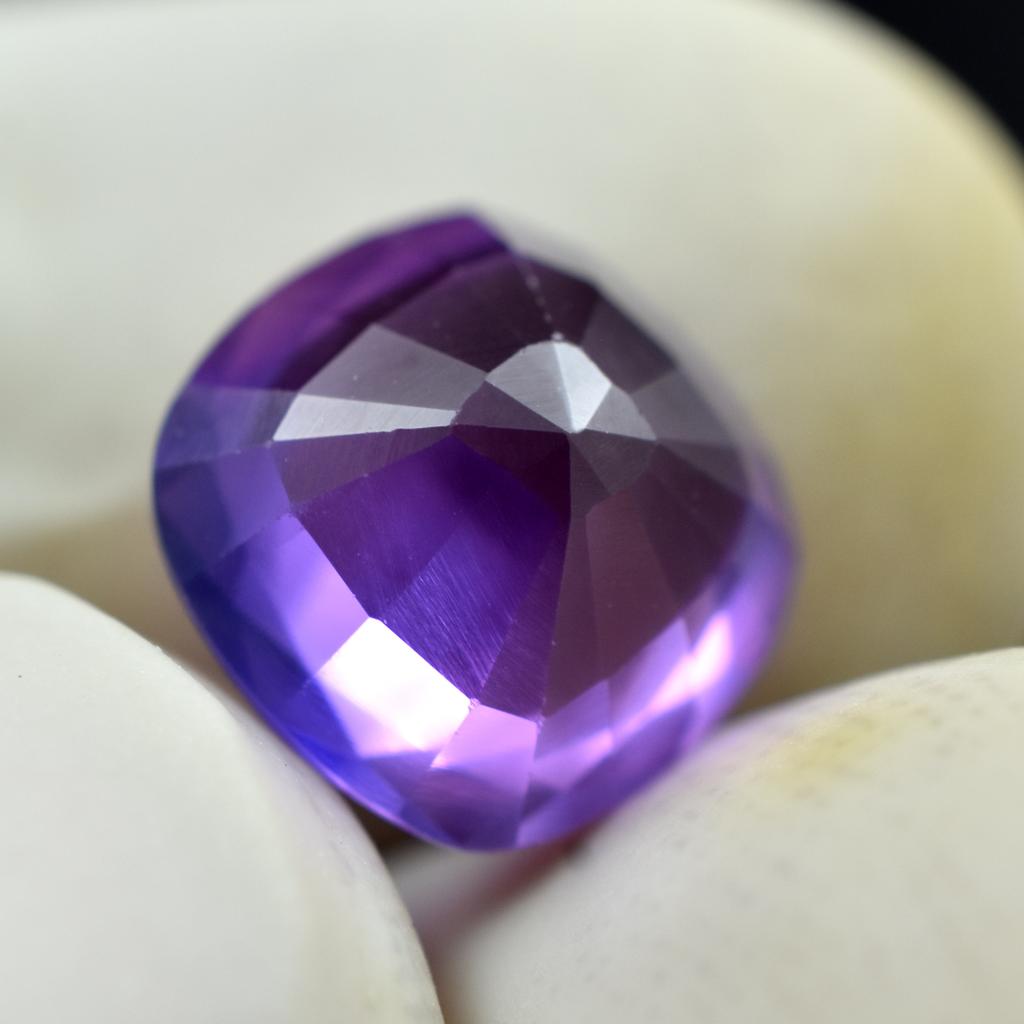 Natural Purple Sapphire Loose Gemstone Cushion Cut 9.45 ct September Birthstone for Gem Collections
