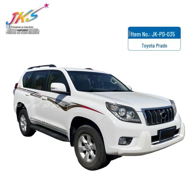 Персонализированные цветные полосы для Toyota Prado 2010-2023: Наклейки на кузов автомобиля и модифицированные стикеры