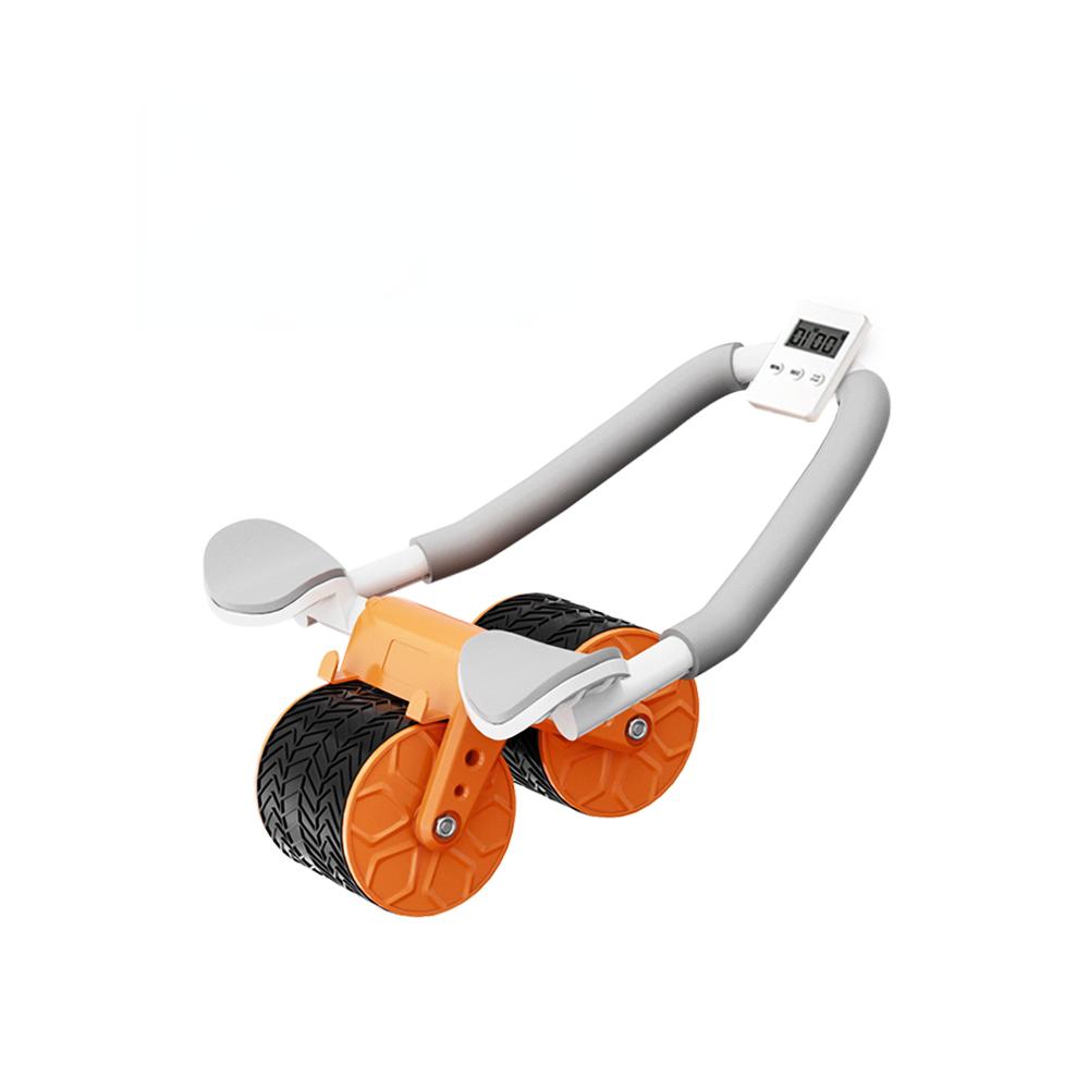 Ab Roller Wheel Automatic Rebound With Elbow Support Flat Plate Exercise Wheel Silence Abdominal Wheel Home Exercise Equipment