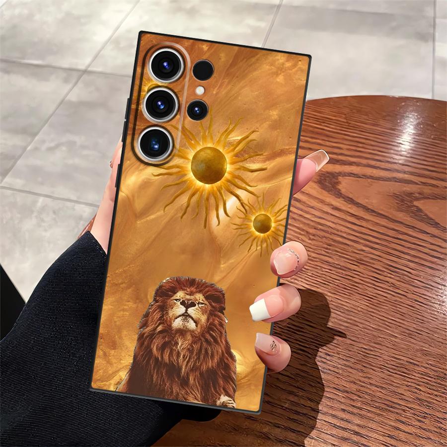 Black Soft Phone Cover Case for Samsung Galaxy S21 FE S25 Edge S23 Ultra Note 8 9 10 20 Ultra S24 Plus S20 S9 S10 Creative Art