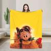 Супер Мягкое Плюшевое Одеяло ALF Фланелевое Плед для Детей и Взрослых Идеально для Домашнего Декора и Подарков