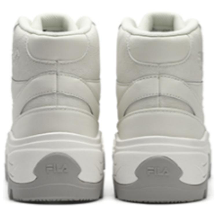 FILA AMICA Synthetic Leather, Top Grain Cow Leather Mid top Casual Shoes Women's Early Snow F12W341114FWT