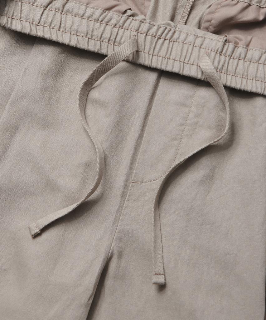 MUSINSA STANDARD Cotton Linen One-Pleat Wide Pants [Beige]
