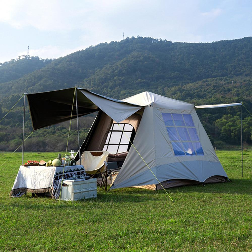 Double Layer Waterproof Camping Tent Two Door Portable Automatic Setup Tent for Camping Hiking