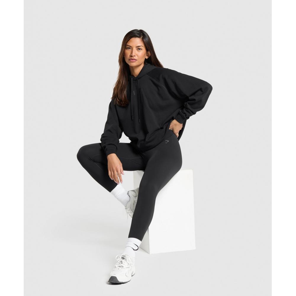 Gymshark Худи оверсайз Block Черный B6a3e Bb2j