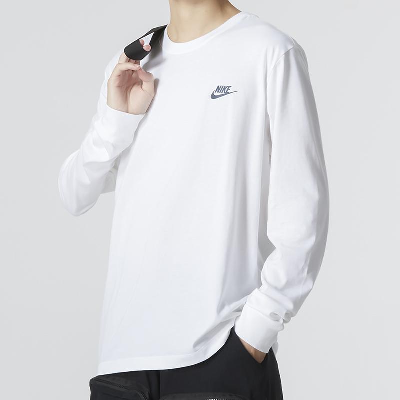 Nike T Shirts Men's White Crew Neck Moderate Straight Fit DR7822-100