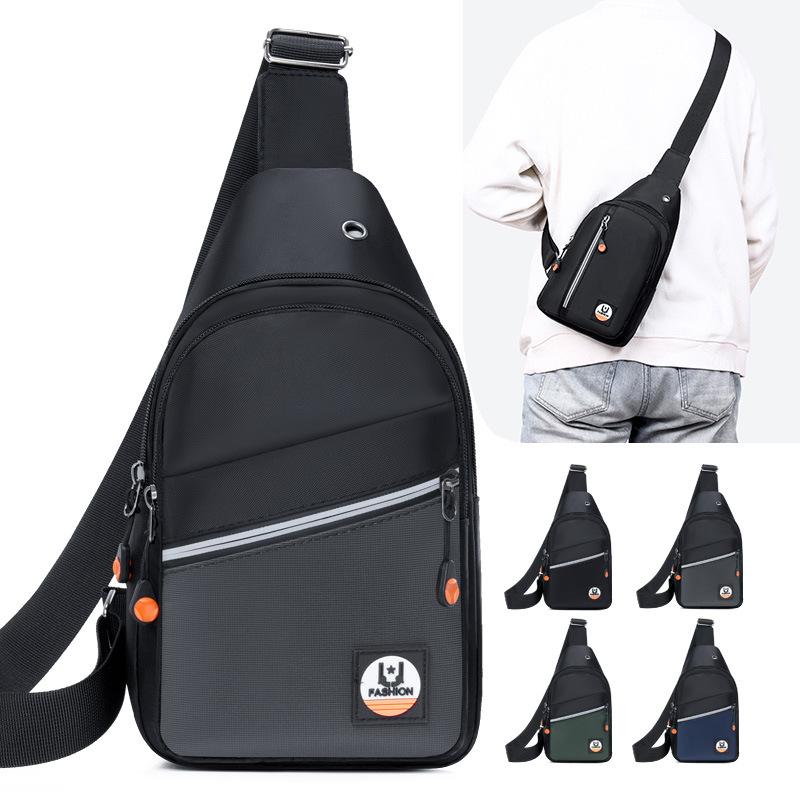 New Men's Chest Bag Multifunctional Commuter Business Shoulder Bag Cool Leisure Travel Large Capacity Portable Messenger Bag.