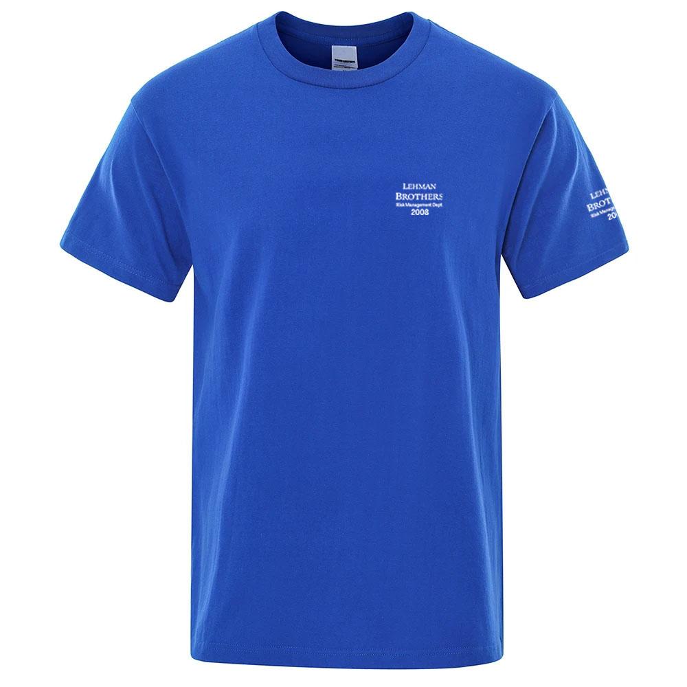 2025 Lehunisex Brothers Risk Unisexageunisext Departunisext Unisex High Quality Print Solid Color Short Sleeve TShirt Comfortable Casual Tops