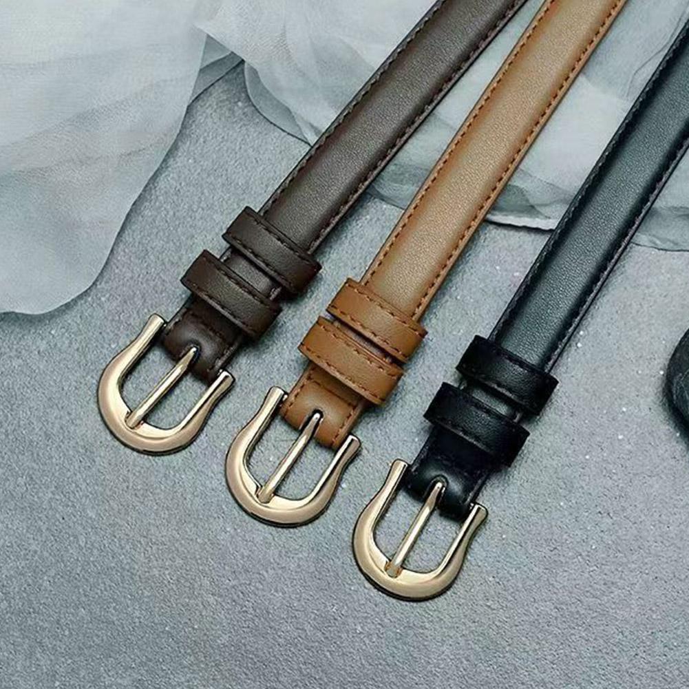 Ремни из искусственной кожи для женщин, роскошные дизайнерские модные черные коричневые брюки, пояс для джинсов, женские, B D4R0