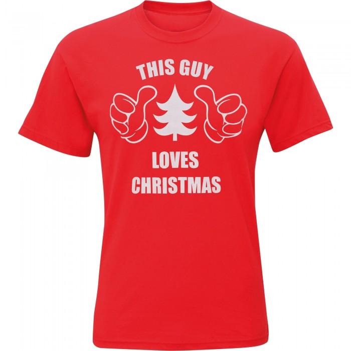 Christmas Shop Mens This Guy Loves Christmas Short Sleeve T-Shirt