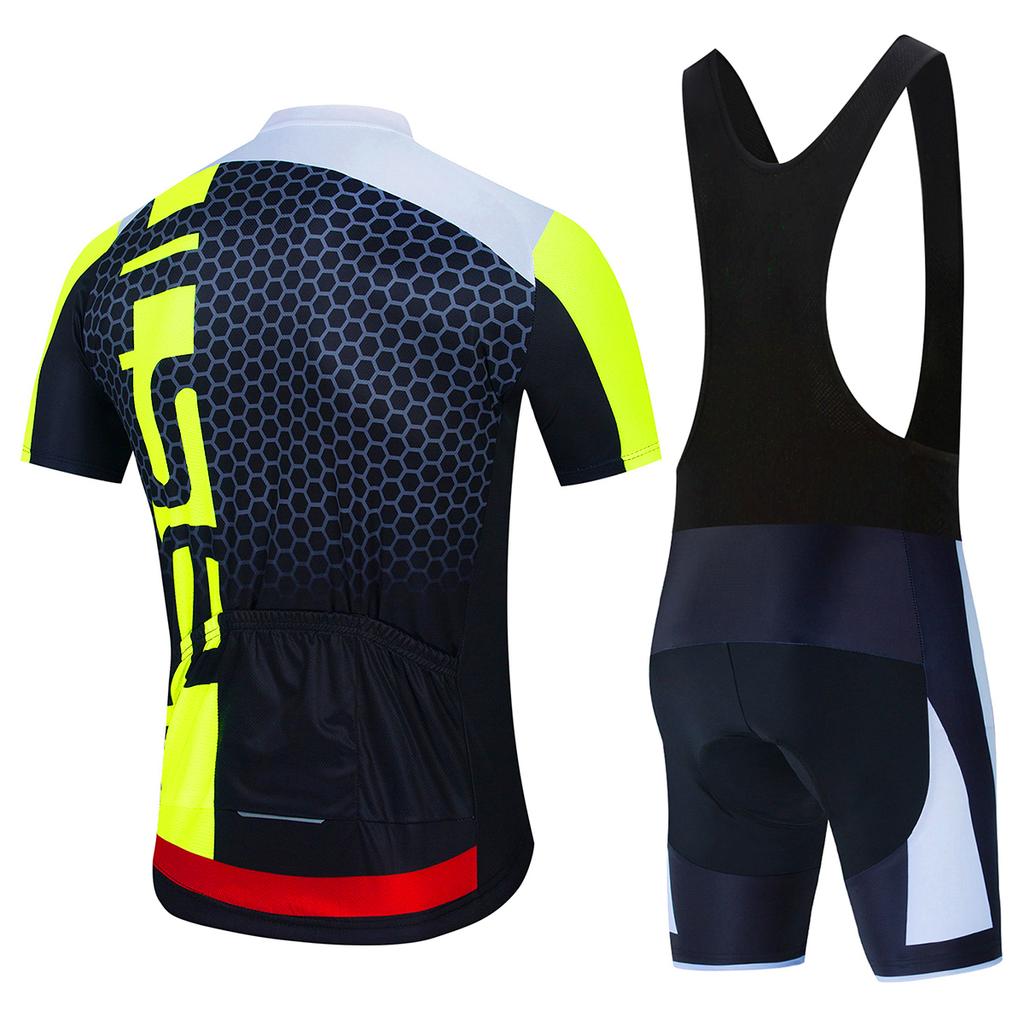 Комплект летней велосипедной формы Ropa Ciclismo Мужская велосипедная одежда Желто-черная майка для горного велосипеда Спортивный костюм