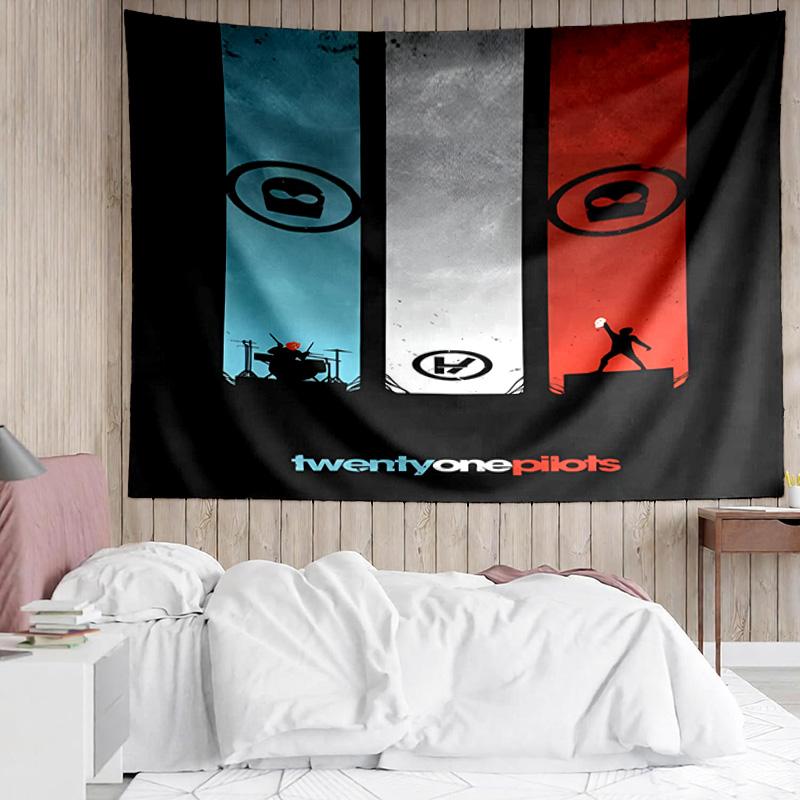 1PC Twenty One Pilots Music Evolution Quick-Dry Tapestry, Unique Design Tapestry, Suitable for Bedroom,Livingroom,Playroom,Heartwarming Holiday Gift