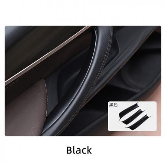 3pcs ABS Carbon Fiber/Black/Beige Car Inner Door Handle Cover For BMW X5 F15 F16