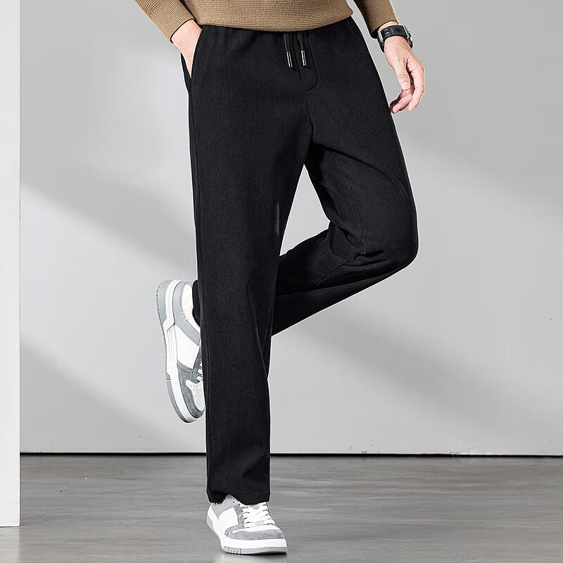 Мужские утепленные флисовой подкладкой повседневные брюки прямого кроя FAPAI