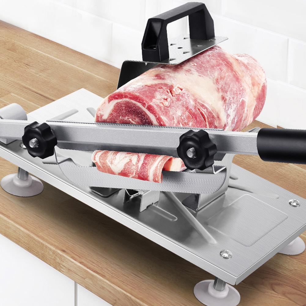 Ручная мясорубка из нержавеющей стали, измельчитель говядины, зелени, баранины, ролл-каттер, настольный слайсер, регулируемая толщина, кухонная машина для нарезки