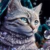 Алмазная картина Полная дрель Кошка Фэнтези Квадратная/круглая вышивка Мозаика Животное Звездная ночь Вышивка крестом Домашний декор