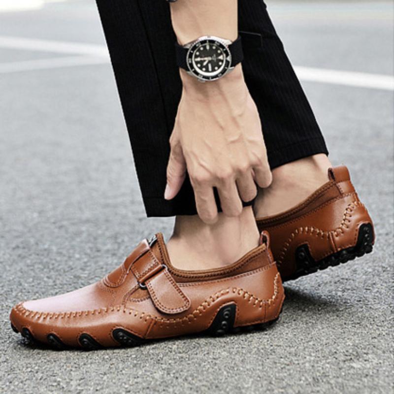 Модные мужские туфли-лоферы, натуральные мягкие удобные мокасины без шнуровки, мужская повседневная обувь ручной работы, роскошная обувь для прогулок и отдыха