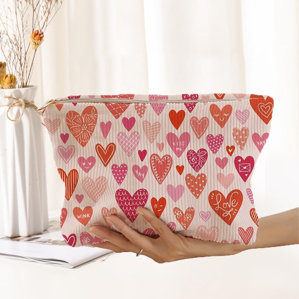Corduroy Corduroy Storage Bag Hand-painted Makeup Pouch Travel Toiletry Bag Women