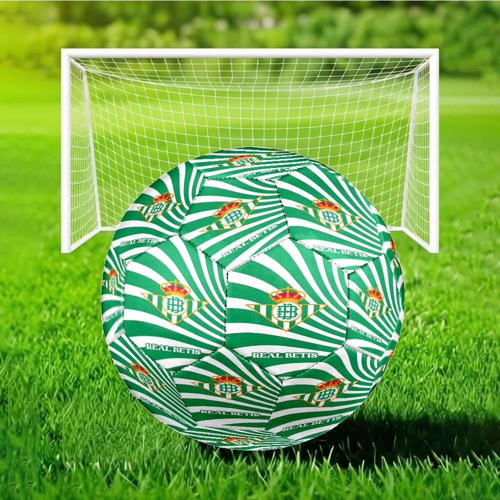 Real Betis Crest Design Soccer Ball Size 5 Soccer Ball, Machine-stitched, Soft and Comfortable, Suitable for Training and Matches Fan Gift