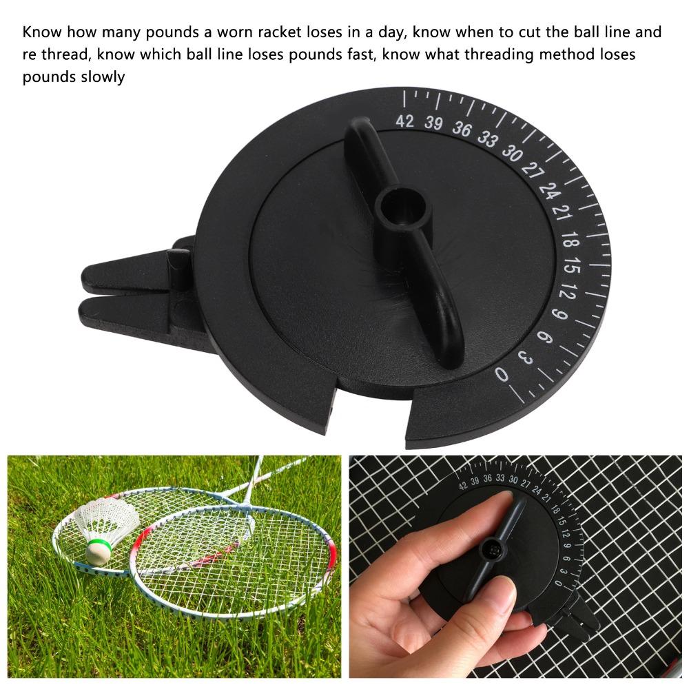 Black Racket String Meter LBS Scale String Tension Gauge Pressure Calibrator Badminton Rackets