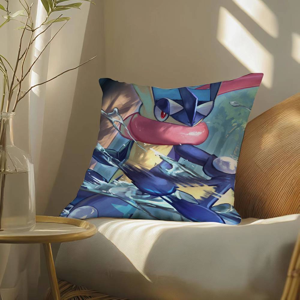 Pokemon Gold Silver Anime Plush Pillow Cover Soft Short Plush Cushion Cover For Sofa Bedroom Living Room Decor Gift