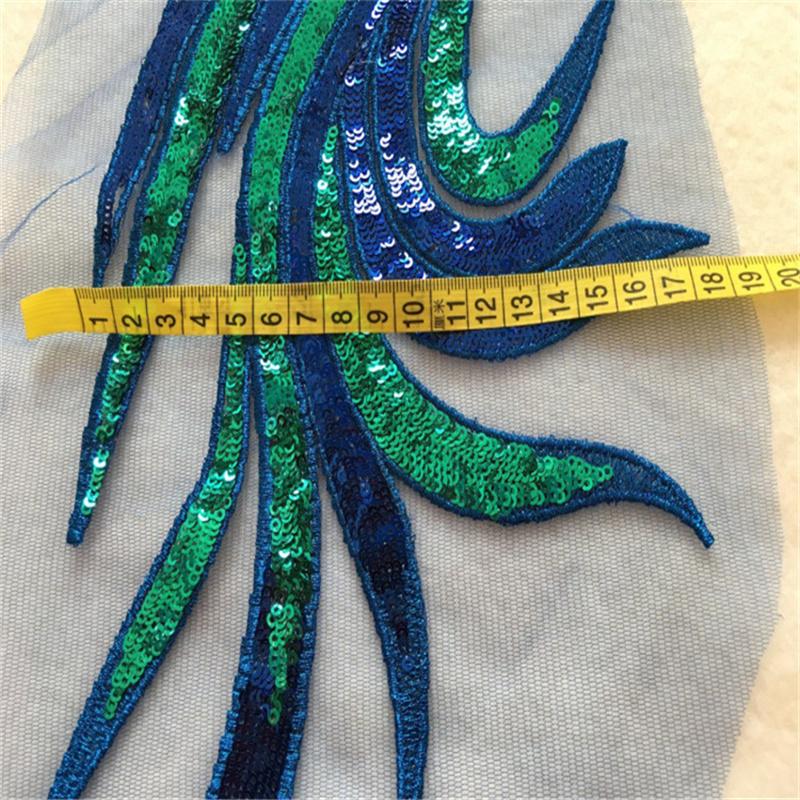 Одежда, декоративная аппликация, большая вышитая ткань, нашивка ручной работы, марлевая нашивка с блестками, аксессуары для Cheongsam
