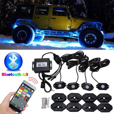 Светодиодные фонари GZDL Rock Lights с беспроводным пультом дистанционного управления Bluetooth Neon Light для внедорожников, квадроциклов