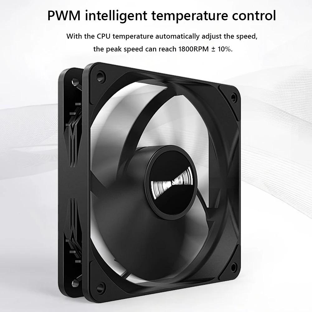 TEUCER 120 мм PWM 4-контактный кулер для процессора с гидравлическим подшипником для интеллектуального контроля температуры и высокого воздушного потока
