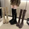 In Autumn and Winter, Wear Women's Two Thick-soled Over-the-knee Boots, Knight Boots, Tall New Boots, Thin and Small, Folded