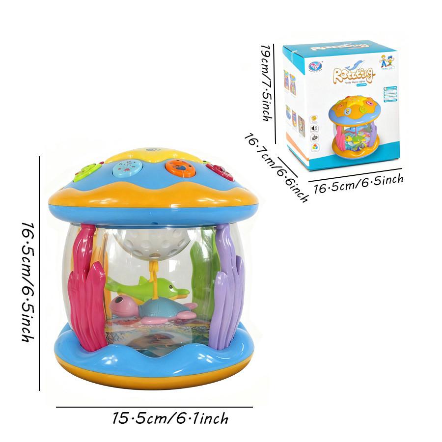 Baby Musical Clapping Drum With Flashing Lights And Projection For Gift And Play
