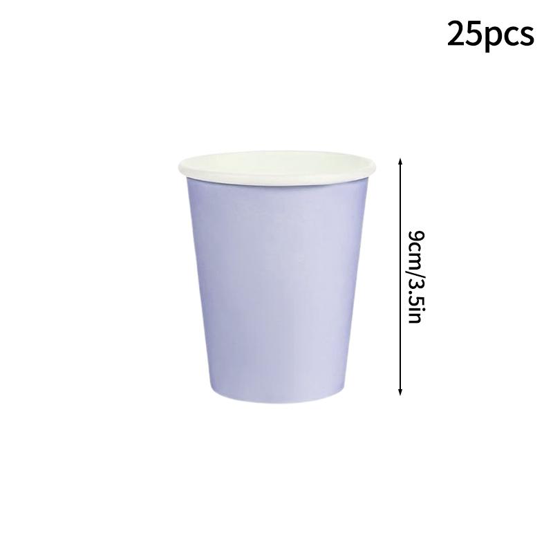 Birthday Party Tableware Set Pink Purple Disposable Paper Plates Napkins Cups Party Decor Wedding Baby Shower Party Supplies