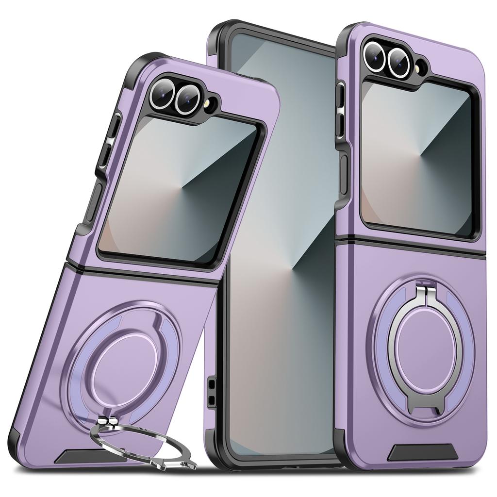 Чехол для Samsung Z Flip6 Чехол для Galaxy Z Flip 7 Cover Flip7 FE Магнитное кольцо Бронированный Слайдер Чехол для объектива камеры Покрытие для беспроводной зарядки Magsafe
