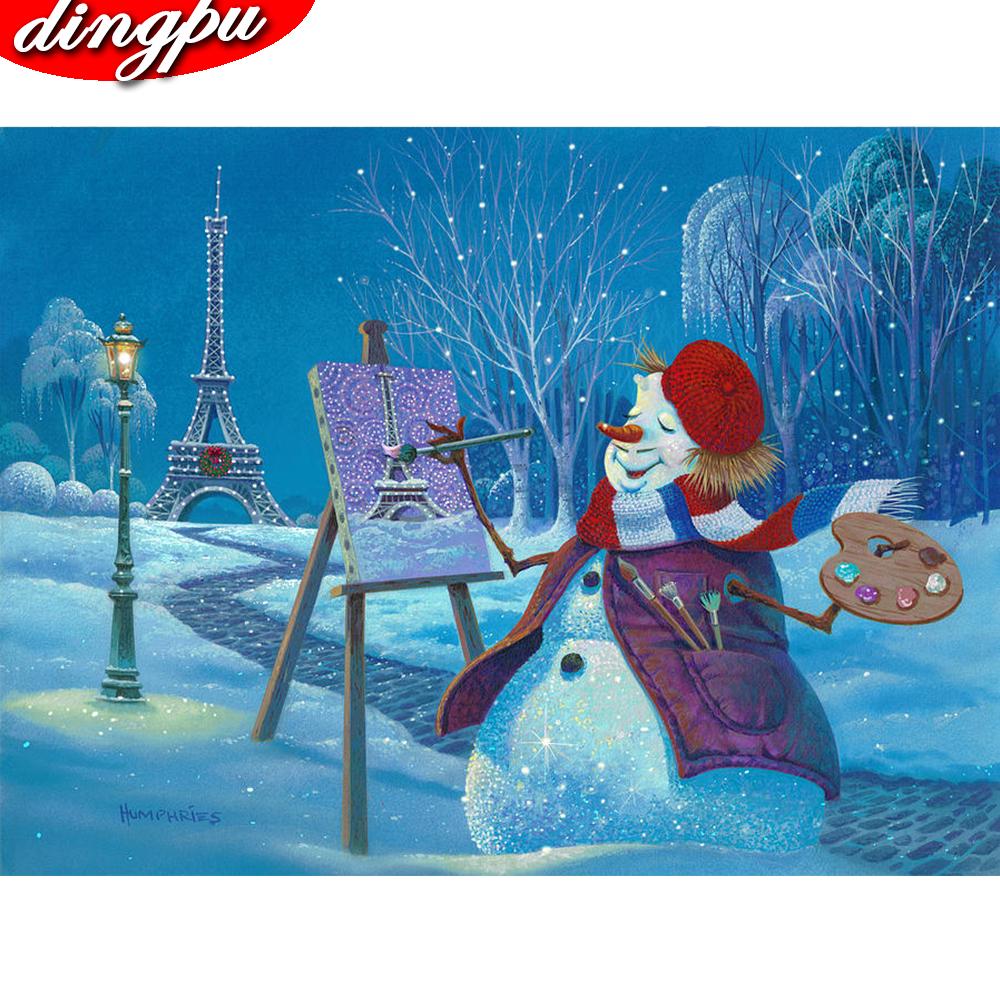 Мультфильм DIY 5D алмазная живопись полная круглая дрель Санта-Клаус Снеговик Алмазная вышивка мозаика из смолы Рождественский подарок Настенный декор