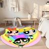 Powerpuff Girls Round Office Rug Design for Bedrooms Hallway Study room Dormitory Anti-slip Round Rug Office home decor